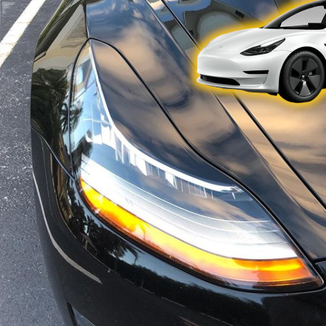 Tesla Model 3/Y Scheinwerfer Augenbrauen/Augenlider Folie
