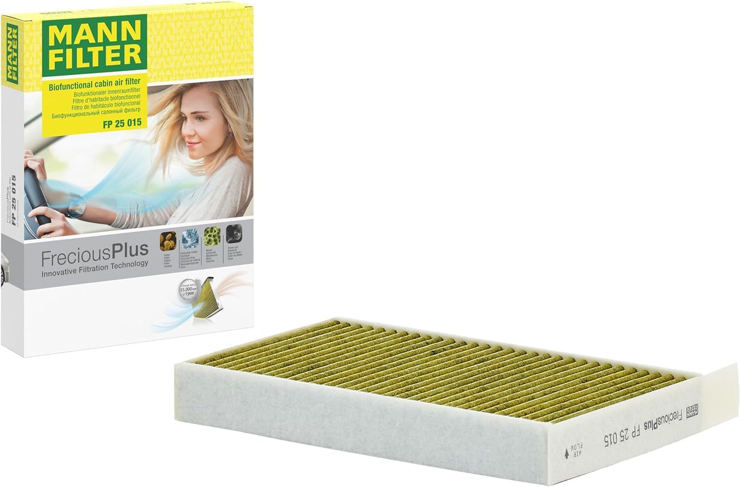 MANN-FILTER FP 25 015 Innenraumfilter – für Tesla Model 3/Y (2 erforderlich)