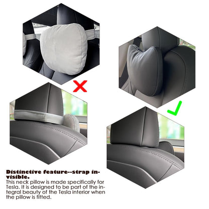 Tesbeauty Tesla Kopfstützenkissen - Tesla Model 3/Y (2er Set)