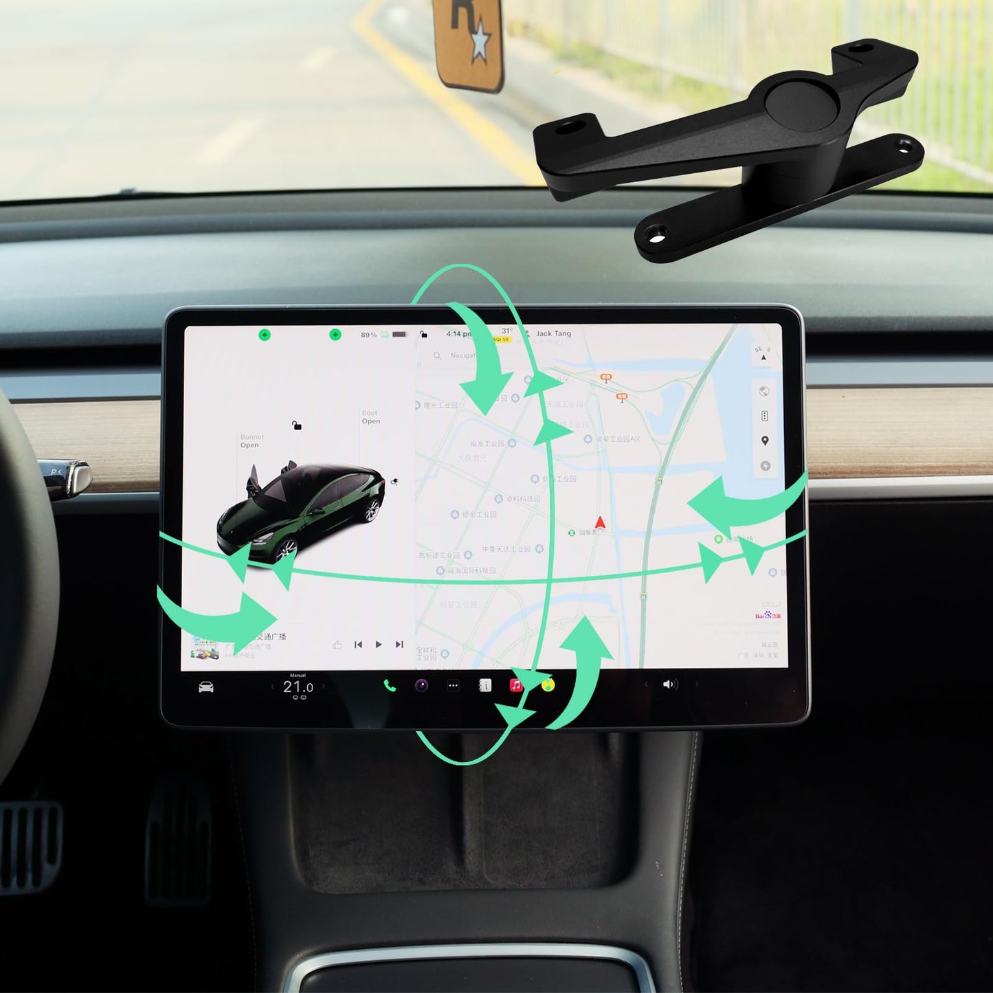 Novozopai Tesla Model 3/Y Bildschirm-Drehgelenk - neigbar - vier Richtungen