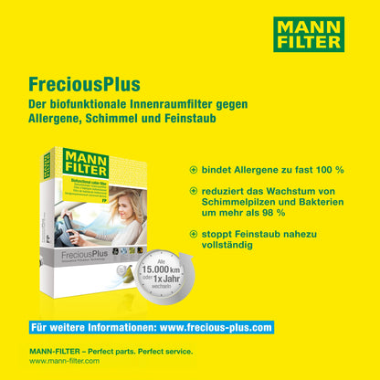 MANN-FILTER FP 25 015 Innenraumfilter – für Tesla Model 3/Y (2 erforderlich)