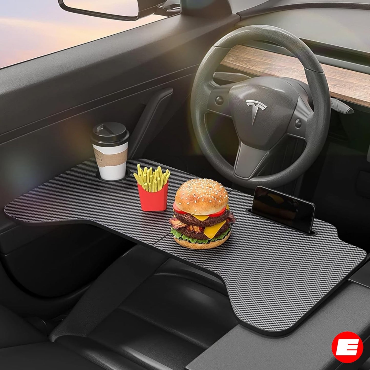 Klappbarer Arbeitstisch (verbesserte Version) für Tesla Model 3 (Pre-Facelift+Highland) und Tesla Model Y