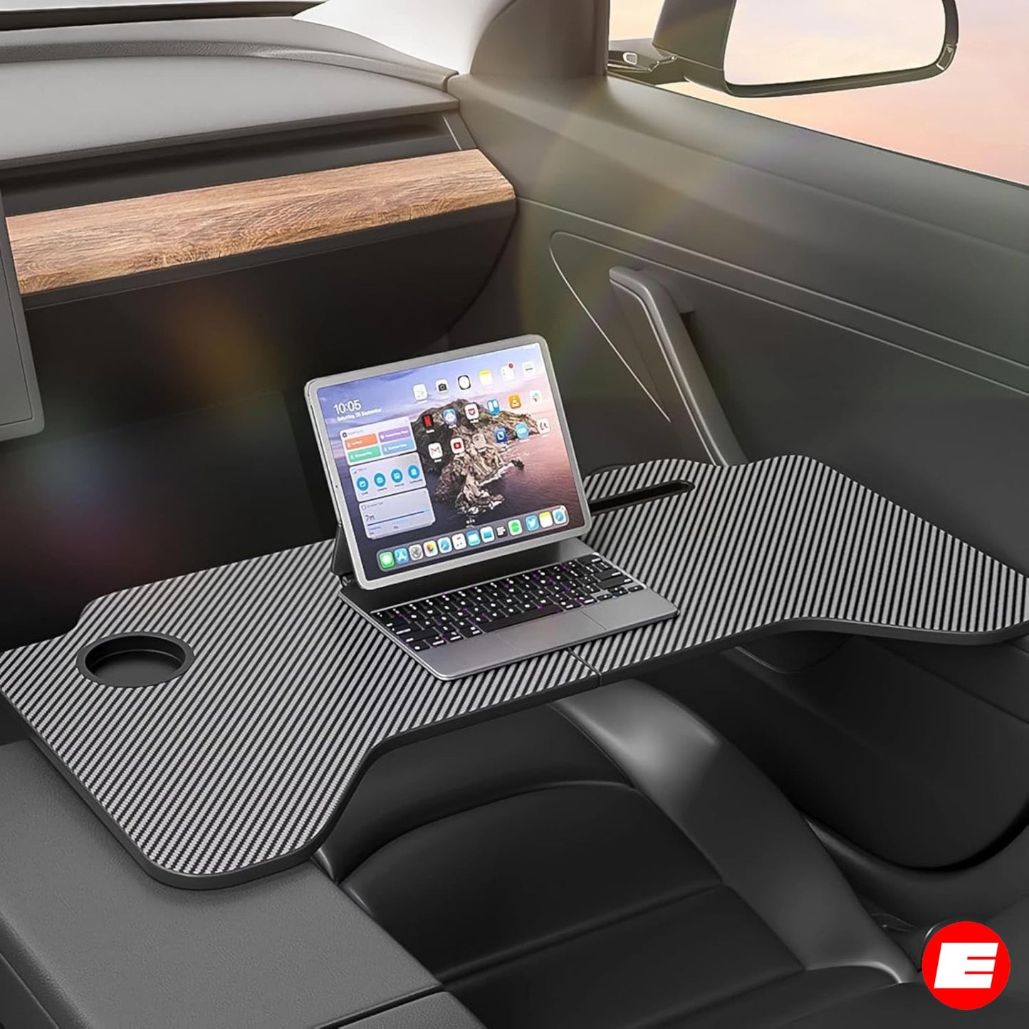 Klappbarer Arbeitstisch (verbesserte Version) für Tesla Model 3 (Pre-Facelift+Highland) und Tesla Model Y