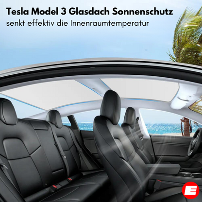 Premium Sonnenschutz für Tesla Model 3 (Pre-Facelift + Highland) Glasdach (ab 2019)