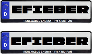 Renewable Energy - I'm A Big Fan - Kennzeichenhalter (Paar) - EURO Norm 520x110