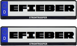 Stromtrooper - Kennzeichenhalter (Paar) - EURO Norm 520x110