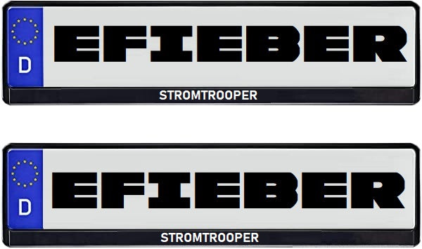 Stromtrooper - Kennzeichenhalter (Paar) - EURO Norm 520x110