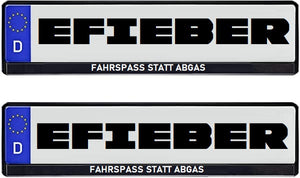 Fahrspass statt Abgas - Kennzeichenhalter (Paar) - EURO Norm 520x110