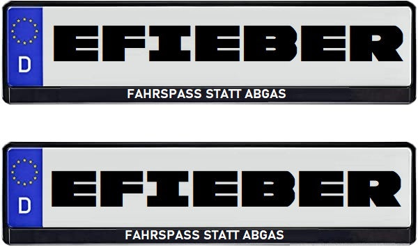 Fahrspass statt Abgas - Kennzeichenhalter (Paar) - EURO Norm 520x110
